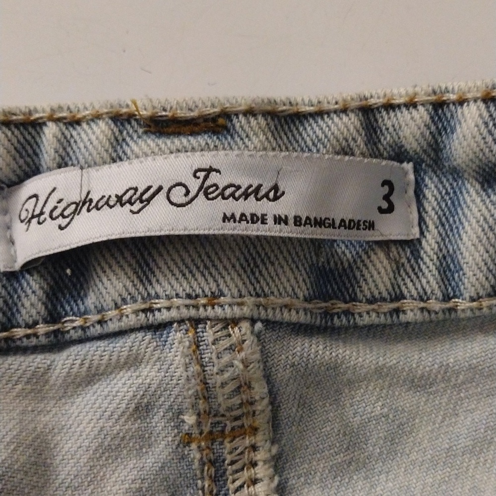 HIGHWAY JEANS WIDE LEG DISTRESSED JUNIOR SIZE 3 - Picture 6 of 6